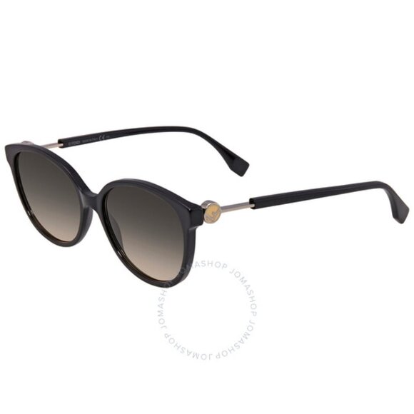 Fendi Accessories - Fendi Brown Ochre Round Ladies Sunglasses